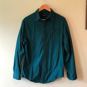 Men’s Teal Cotton Croft & Barrow Button Up Shirt